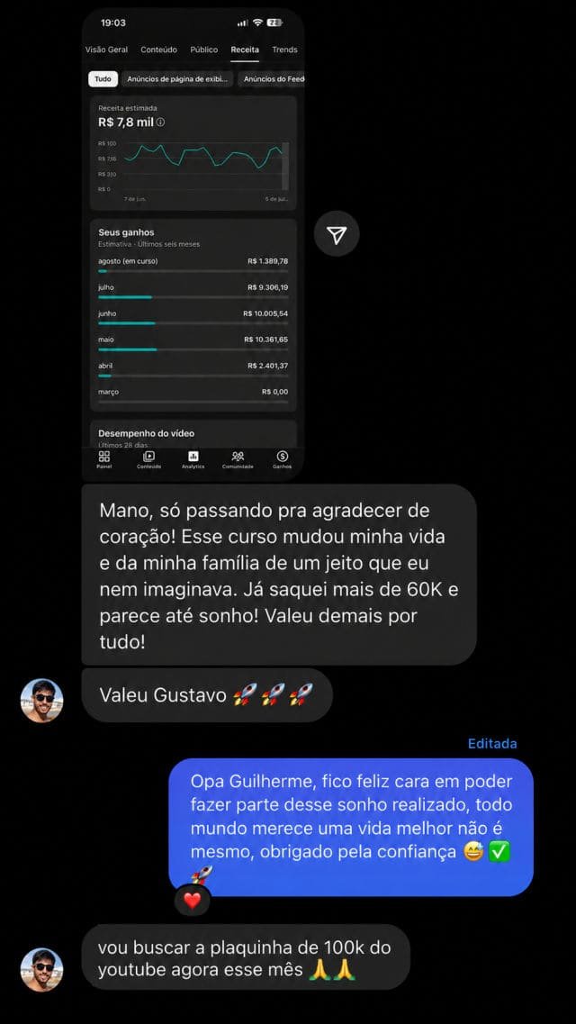 Depoimento de aluno 1